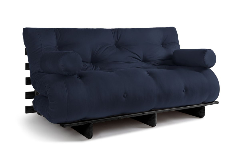 Sofa rozkładana 160x200 - Slim Comfort Black - Pascall Futon Granatowy