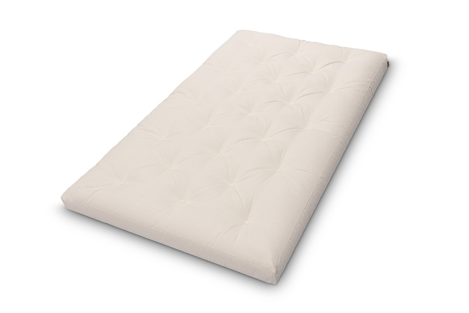 Materac 120x200 naturalny z lateksem - Futon Pascall Slim Duo Latex Modrakowy