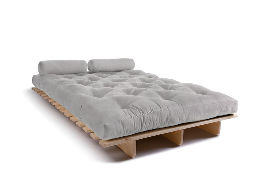 Sofa rozkładana 120x200 - Slim Exclusive Classic - Pascall Futon Gołębi Popiel