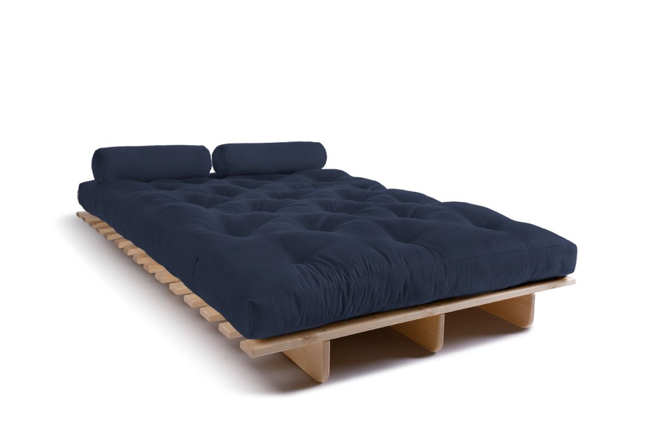 Sofa rozkładana 120x200 - Slim Comfort Classic - Pascall Futon Granatowy
