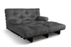 Sofa rozkładana 140x200 - Slim Comfort Black - Pascall Futon Szary