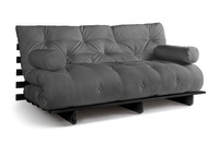 Sofa rozkładana 180x200 - Slim Exclusive Black - Pascall Futon Szary