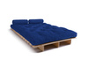 Sofa rozkładana 120x200 - Slim Exclusive Classic - Pascall Futon Modrakowy