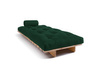 Sofa rozkładana 90x200 - Slim Exclusive Classic - Pascall Futon Butelkowa Zieleń