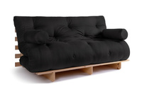 Sofa rozkładana 160x200 - Slim Basic Classic - Pascall Futon Czarny