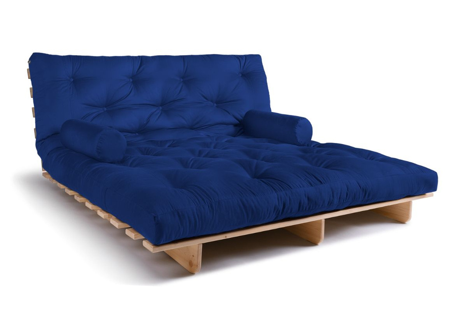Sofa rozkładana 180x200 - Slim Exclusive Classic - Pascall Futon Modrakowy