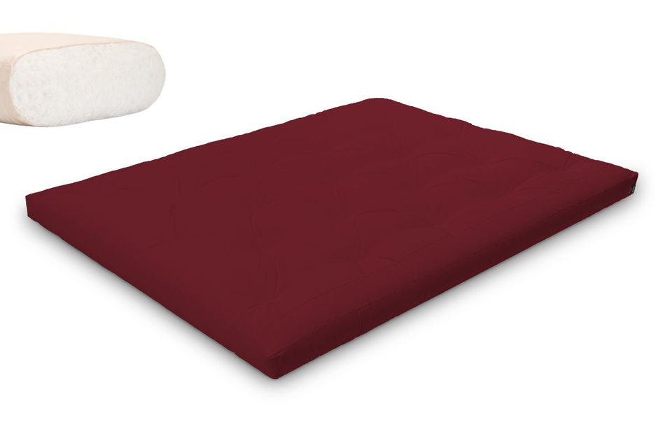 Materac 160x200 naturalny - Futon Pascall Slim Natural Bordowy