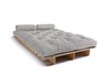 Sofa rozkładana 120x200 - Slim Exclusive Classic - Pascall Futon Gołębi Popiel