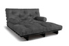 Sofa rozkładana 160x200 - Slim Comfort Black - Pascall Futon Szary