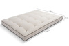 Materac 200x200 naturalny z lateksem i 2x kokosem - Futon Pascall Comfort Relax Hard Kedro Len