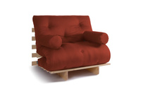 Sofa rozkładana 90x200 - Slim Comfort Classic - Pascall Futon Ceglany