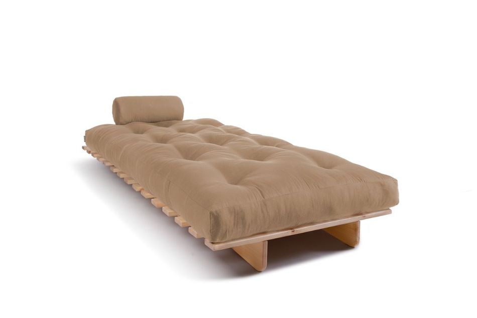 Sofa rozkładana 90x200 - Slim Comfort Classic - Pascall Futon Beżowy