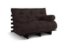 Sofa rozkładana 120x200 - Slim Basic Black - Pascall Futon Brązowy