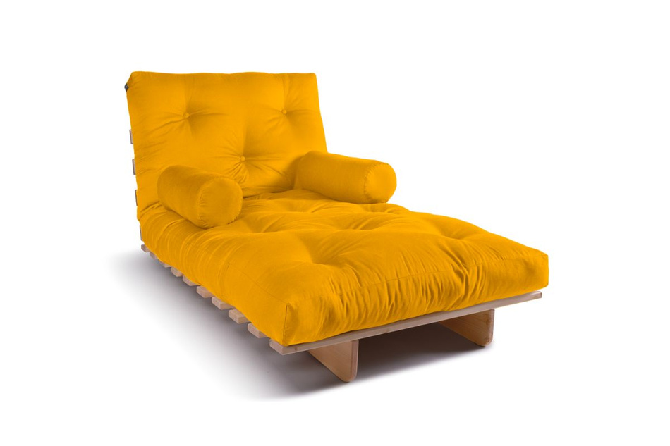 Sofa rozkładana 90x200 - Slim Exclusive Classic - Pascall Futon Miodowy