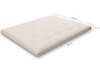 Materac 160x200 naturalny z lateksem - Futon Pascall Slim Duo Latex Modrakowy