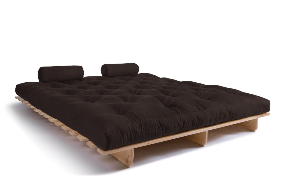 Sofa rozkładana 180x200 - Slim Basic Classic - Pascall Futon Brązowy