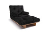 Sofa rozkładana 90x200 - Slim Exclusive Classic - Pascall Futon Czarny