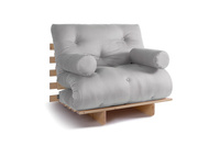 Sofa rozkładana 90x200 - Slim Basic Classic - Pascall Futon Gołebi Popiel