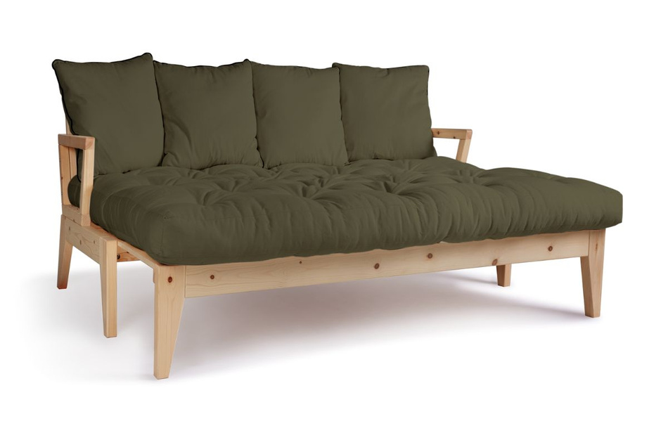 Sofa rozkładana 200 cm - Sakura - Pascall Futon Khaki