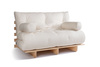 Sofa rozkładana 140x200 - Slim Exclusive Classic - Pascall Futon Ecru