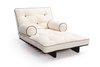 Sofa rozkładana 90x200 - Slim Exclusive Kedro Black  - Pascall Futon Ecru