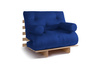 Sofa rozkładana 90x200 - Slim Exclusive Classic - Pascall Futon Modrakowy