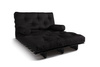 Sofa rozkładana 120x200 - Slim Basic Black - Pascall Futon Czarny