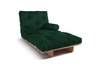 Sofa rozkładana 90x200 - Slim Exclusive Classic - Pascall Futon Butelkowa Zieleń
