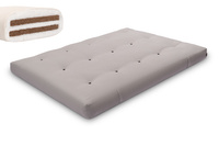 Futon Pascall Medium Duo Coco - Materac 160x200 Szary - naturalny z kokosem