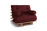 Sofa rozkładana 90x200 - Slim Comfort Classic - Pascall Futon Bordowy