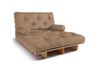 Sofa rozkładana 120x200 - Slim Comfort Classic - Pascall Futon Beżowy