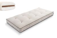 Materac 90x200 naturalny z kokosem - Futon Pascall Medium Coco Kedro Len