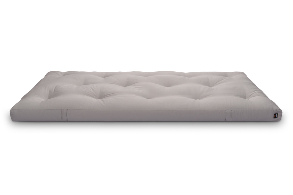 Materac 90x200 naturalny z lateksem - Futon Pascall Slim Duo Latex Szary