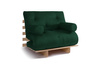 Sofa rozkładana 90x200 - Slim Exclusive Classic - Pascall Futon Butelkowa Zieleń