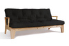 Sofa rozkładana 200 cm - Sakura - Pascall Futon Czarny