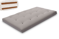Materac 120x200 naturalny z lateksem i 2x kokosem - Futon Pascall Comfort Relax Hard Szary