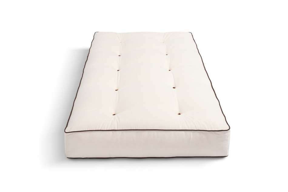 Materac 90x200 naturalny z wełną, lateksem i 2x kokosem - Futon Pascall Comfort Wool Hard Kedro Ecru