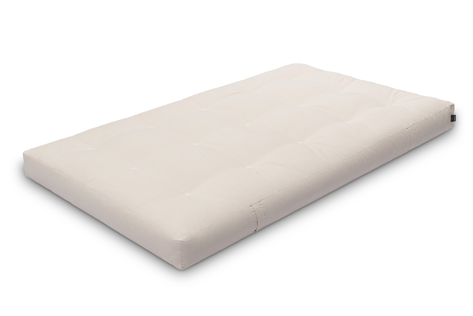 Materac 120x200 naturalny z lateksem - Futon Pascall Comfort Trio Latex Wool Ecru