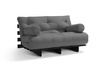 Sofa rozkładana 120x200 - Slim Exclusive Black - Pascall Futon Szary
