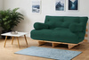 Sofa rozkładana 160x200 - Slim Comfort Black - Pascall Futon Ceglany