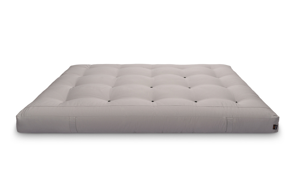 Materac 160x200 naturalny - Futon Pascall Medium Natural Szary