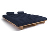 Sofa rozkładana 180x200 - Slim Comfort Classic - Pascall Futon Granatowy
