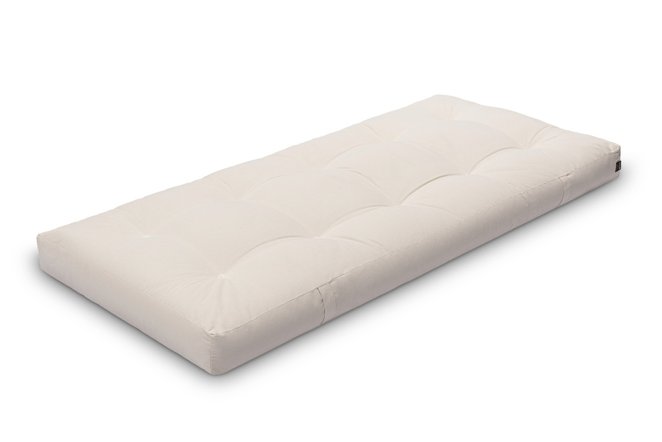 Materac 90x200 naturalny z wełną, kokosem i 2x lateks - Futon Pascall Comfort Wool Ecru