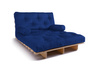 Sofa rozkładana 120x200 - Slim Exclusive Classic - Pascall Futon Modrakowy