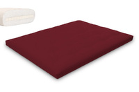 Materac 160x200 naturalny z lateksem - Futon Pascall Slim Latex Bordowy