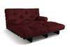 Sofa rozkładana 140x200 - Slim Comfort Black - Pascall Futon Bordowy