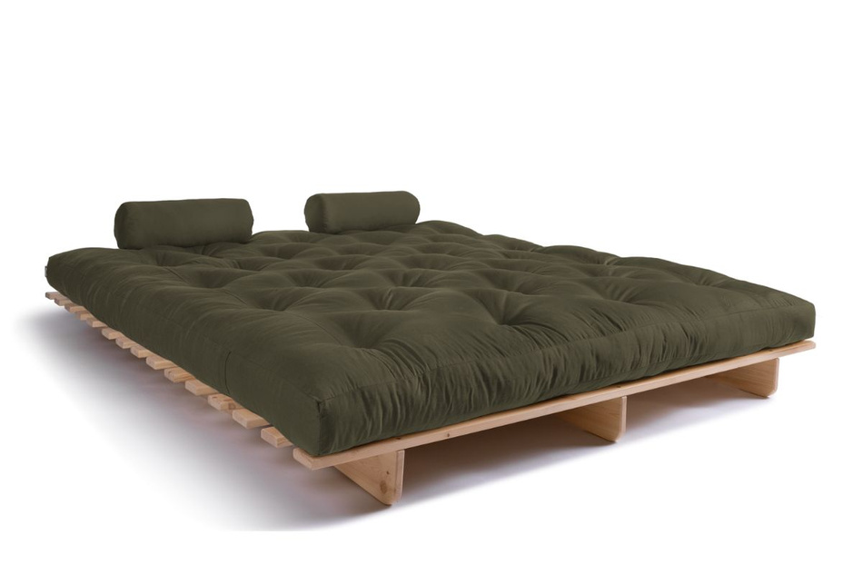 Sofa rozkładana 180x200 - Slim Exclusive Classic - Pascall Futon Khaki