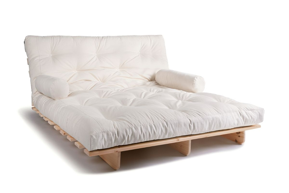 Sofa rozkładana 160x200 - Slim Exclusive Classic - Pascall Futon Ecru