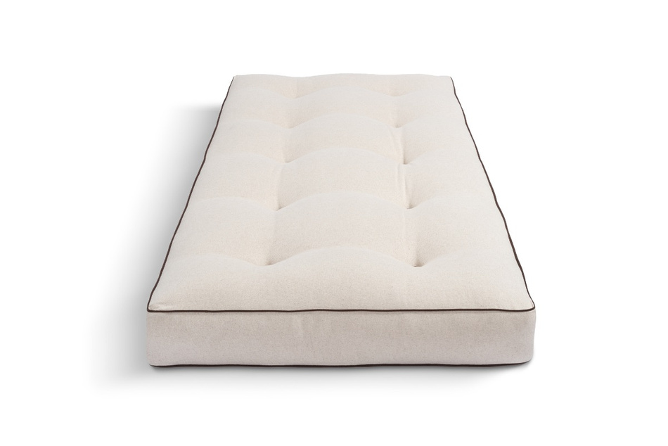Materac 90x200 naturalny z wełną, lateksem i 2x kokosem - Futon Pascall Comfort Wool Hard Kedro Len
