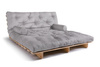 Sofa rozkładana 180x200 - Slim Exclusive Classic - Pascall Futon Gołębi Popiel